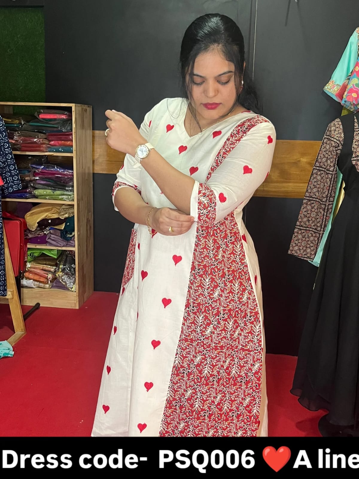 PSQ006 - Heart A-line kurti