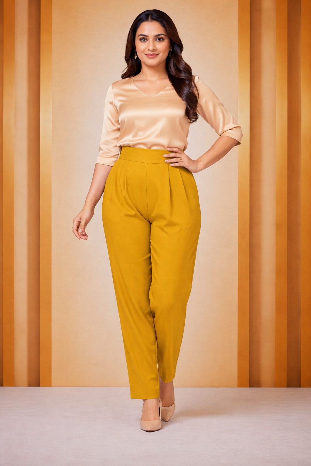 TTP012 - Mustard yellow straight pant
