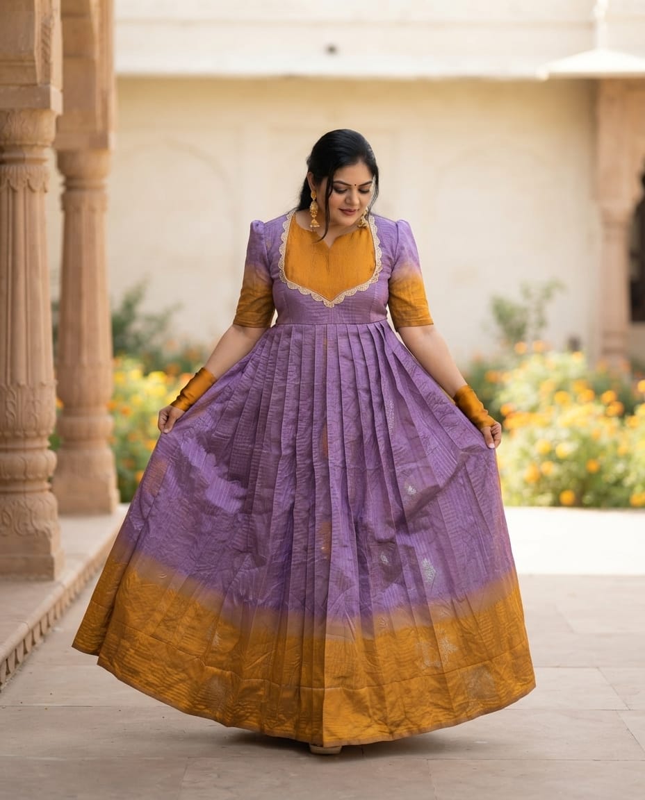 PSQ048 - Lavender glow (gown & Duppata)