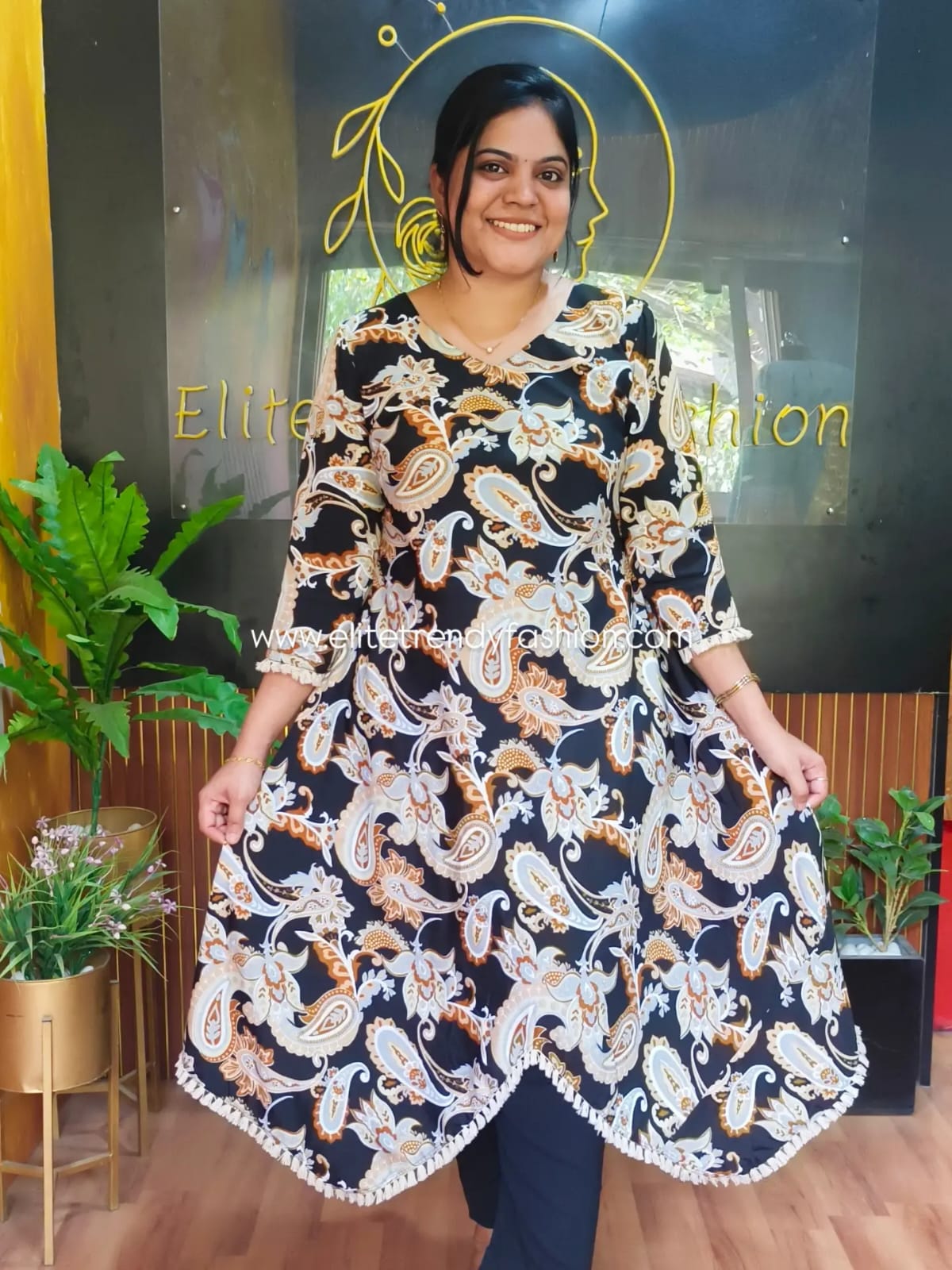 PSQ049 - Asymmetric A-line kurti