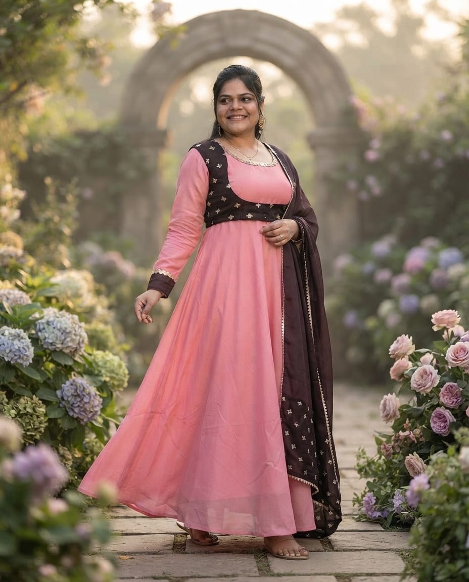 PSQ054 - Gulabi rani anarkali